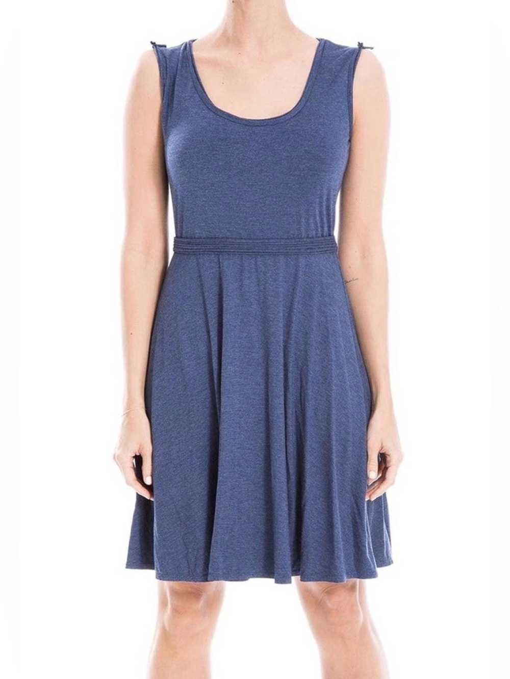 Max Studio Sleeveless Blue Scoop Neck Dress Women's size M